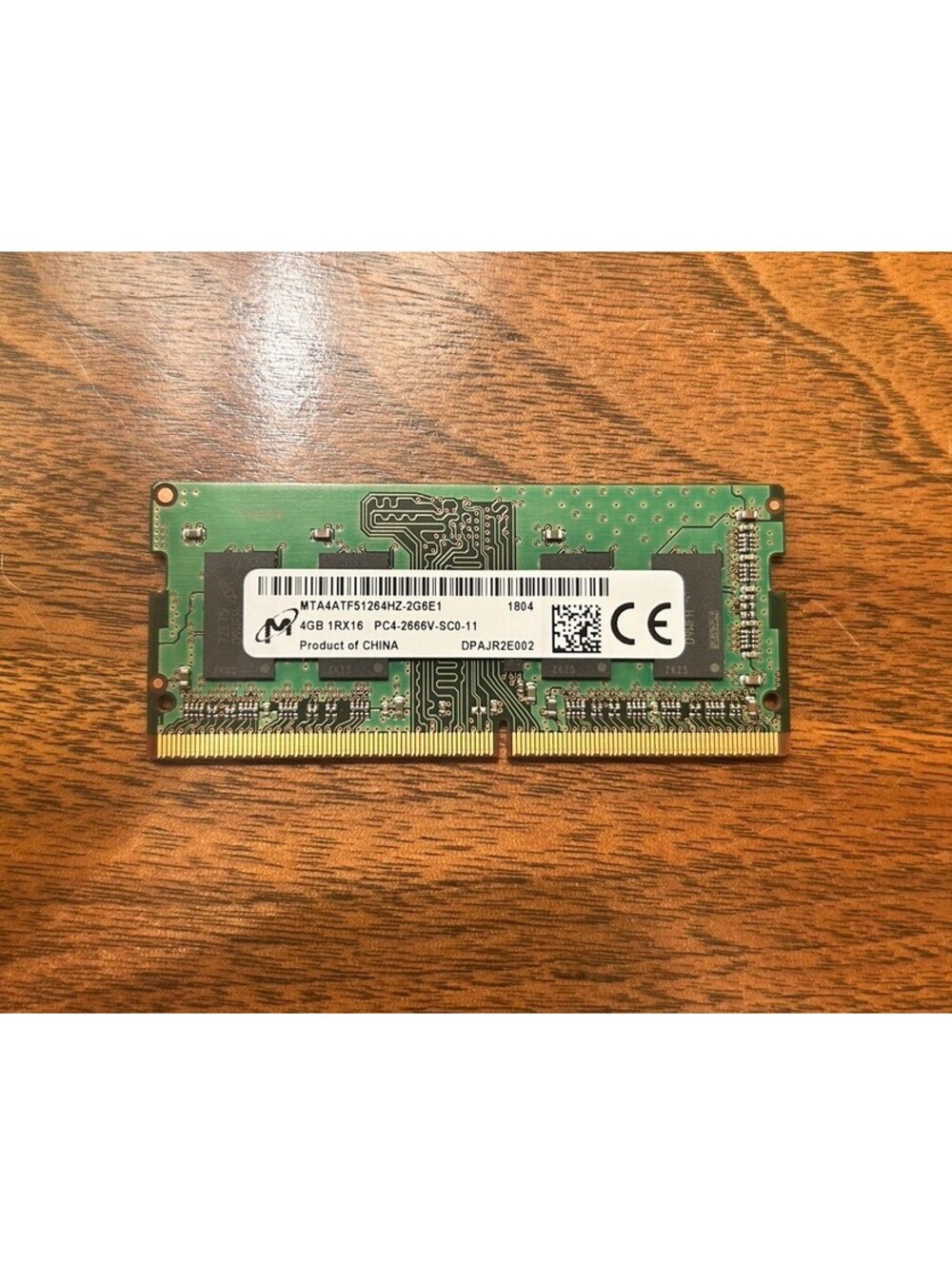Micron 4GB DDR4-2666 PC4-2666V SODIMM Laptop RAM MTA4ATF51264HZ-2G6E1